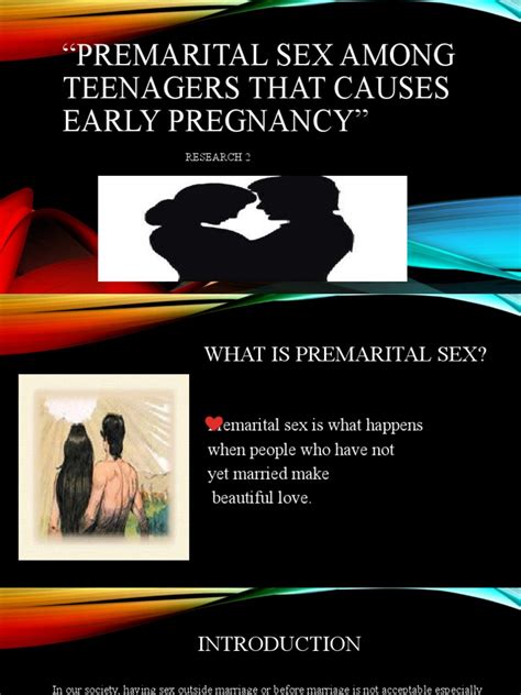 Premarital Sex Powerpoint Pdf Marriage Adolescence