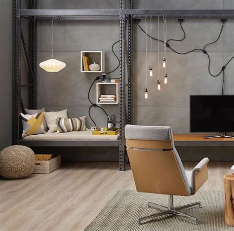 Modern Minimalist Office Design With Unique Lighting Installation