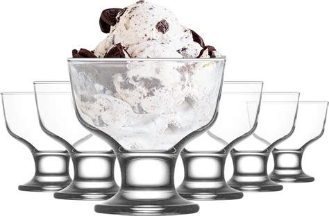 lav ice cream serving glass bowls 6 piece glass dessert