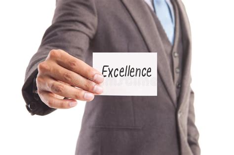 Businessman Hand Showing Excellence Word Stock Photos Free And Royalty