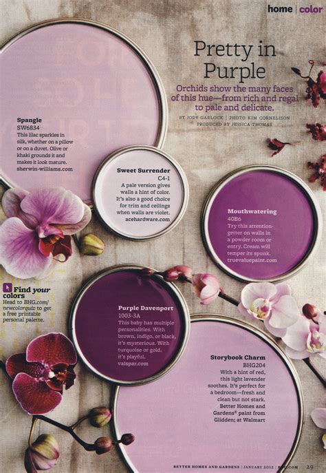 Paint colours for your master bedroom can be of varied shades or you can opt for a combination of complementary colours. Pretty Purple Paint Colors - Interiors By Color