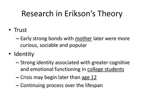 Erik Erikson The Life Span Approach Ppt Download