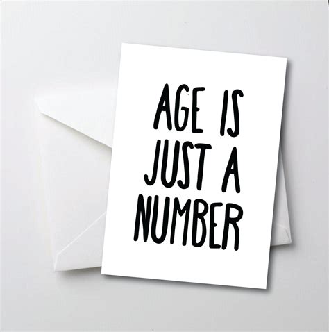 funny birthday card age is just a number by jessicafergusonart