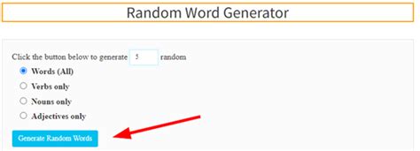 Random Words Generator Generate Random Words Seotoolscentre