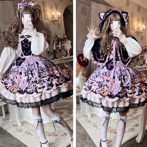 Cute Cat Lolita Dress With Capehalloween Clothingcosplay Etsy