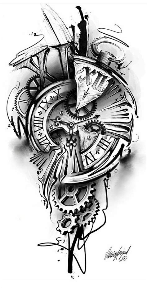 Vintage Clock Tattoo