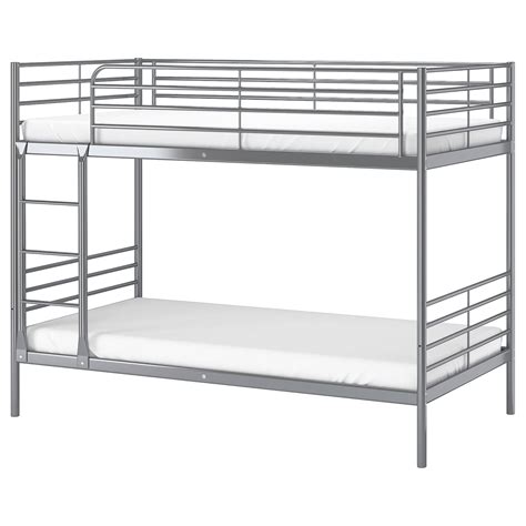 SvÄrta Bunk Bed Frame Silver Colour 90x200 Cm Ikea