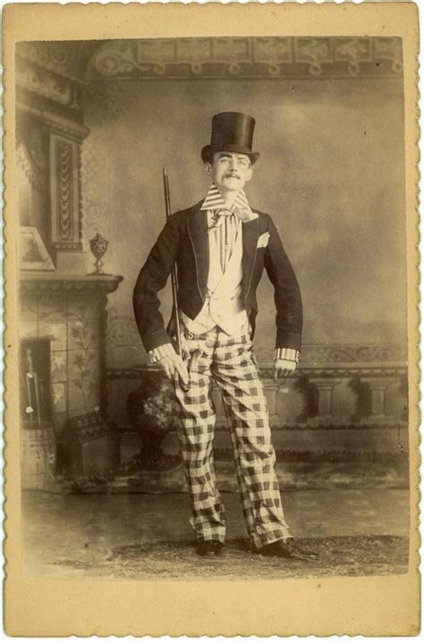 Cabinet Card Dapper Gent Crazy Costumes Vaudeville Antique