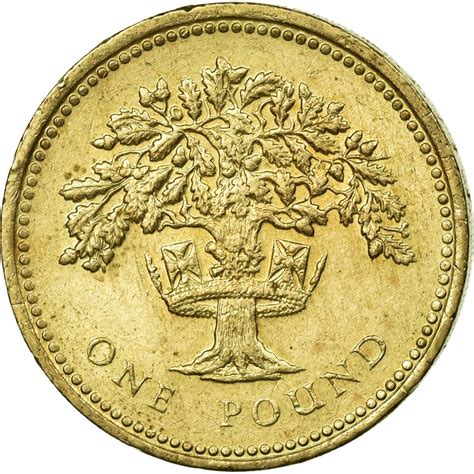 Uk Great Britain Coins Great Britain 1987 England Oak Tree 1 Pound