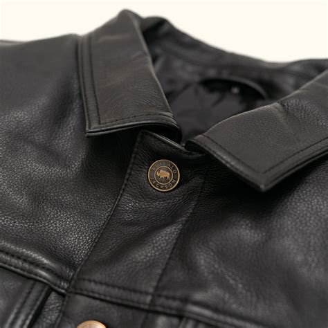 Black Leather Denim Jacket Rugged And Iconic Buffalo Jackson