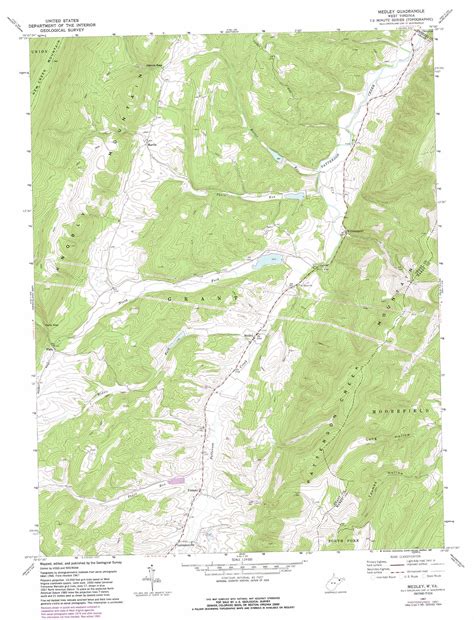 medley topographic map 1 24 000 scale west virginia
