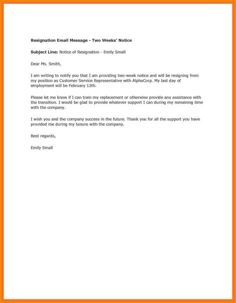 Two Week Notice Template Word Professional Template
