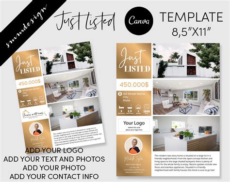 Just Listed Flyer Just Listed Template real estate agent | Etsy