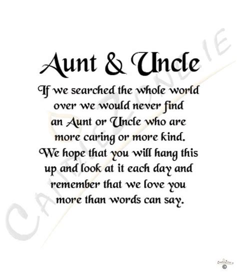 aunt and uncle poems and quotes aunt and uncle 8x6 verse photo frame