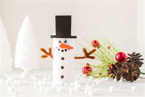 Super Easy Snowman Toilet Paper Roll Craft For Kids