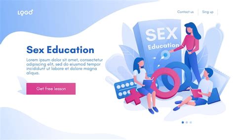 Premium Vector Sex Education Landing Page Design Website Banner