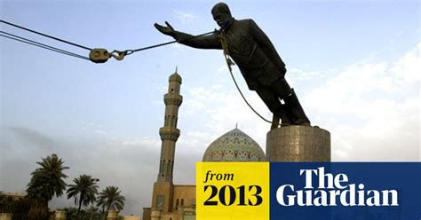 Saddam Hussein Statue Toppled In Bagdhad April 2003 Video World News The Guardian