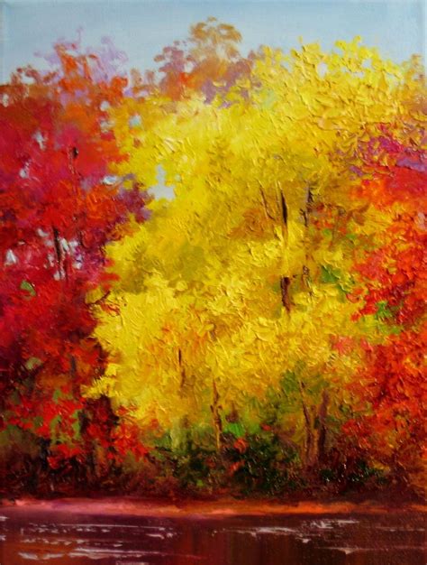 Fall Paintings On Canvas Nels Everyday Painting Yellow Fall Tree
