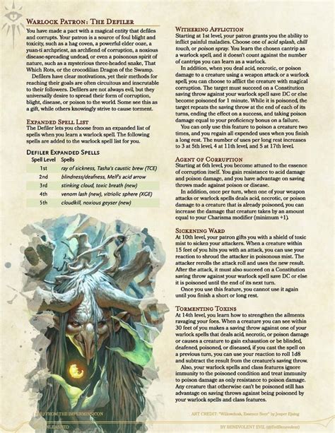 The Dragon Patron Warlock — Dnd Unleashed A Homebrew Expansion For