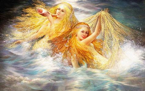Pretty Mermaids Golden Hair Pretty Mermaids Golden Hd Wallpaper Pxfuel