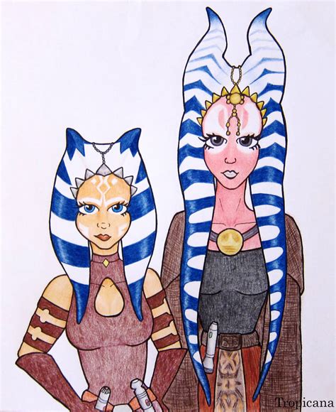 Ahsoka Tano And Shaak Ti By Tropicana Banana On Deviantart