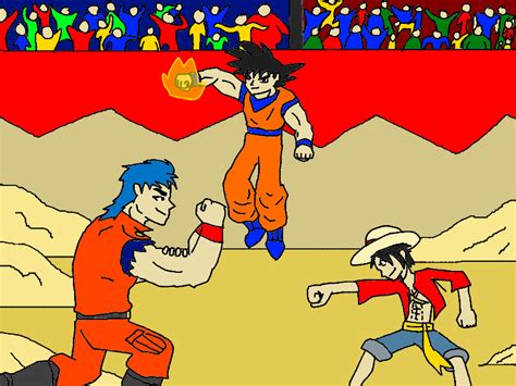 Toriko Vs Luffy Vs Goku By Admonstersaurus On Deviantart