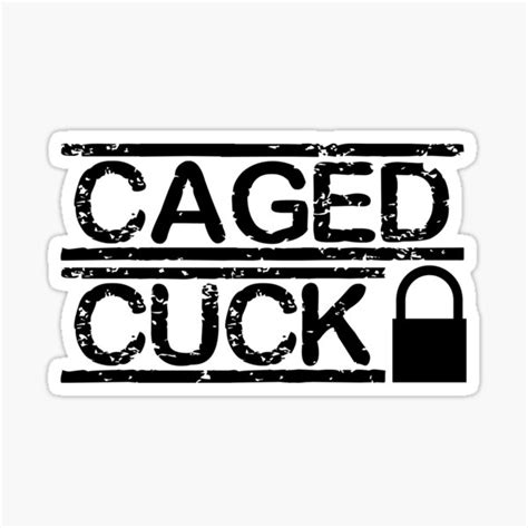 caged cuck bbc hotwife cuckold sissy femdom sticker for sale by bhv creative redbubble