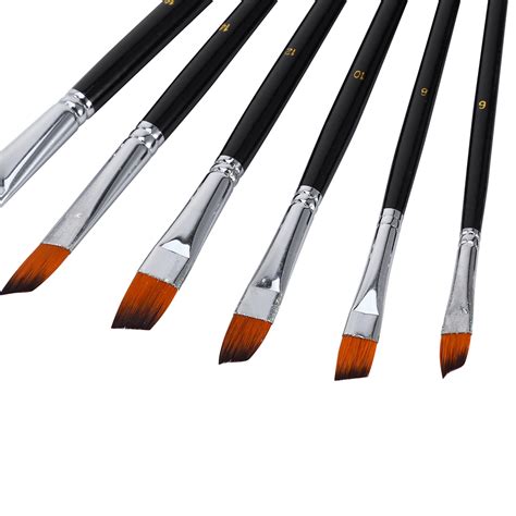 9 Filbert Style Paint Brushes Set Acrylic Oil Watercolour Painting Art