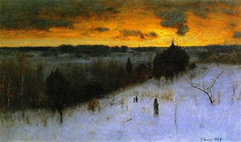 1887 Winter Evenening George Inness 1825 1894 Художники Картины