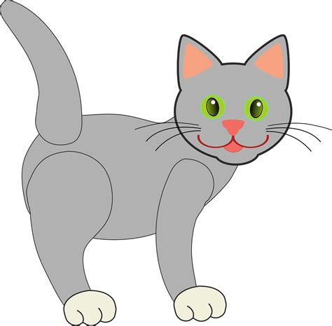 Clip Art Illustration Cartoon Gray Cat Stock Illustration 84727762