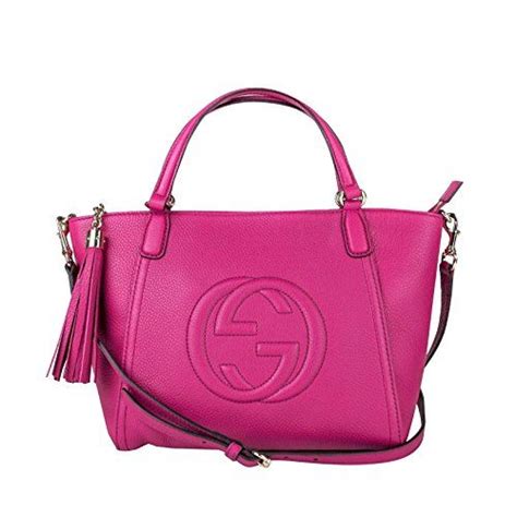 Gucci Leather Handbag Fuchsia Designer Purses And Handbags Gold