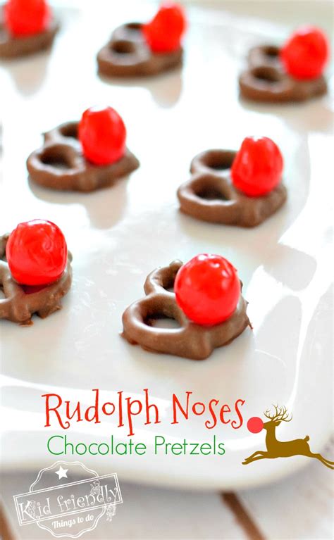 The most common fun kids meal material is paper. Chocolate Pretzel Rudolph Noses for a Fun Christmas Food ...