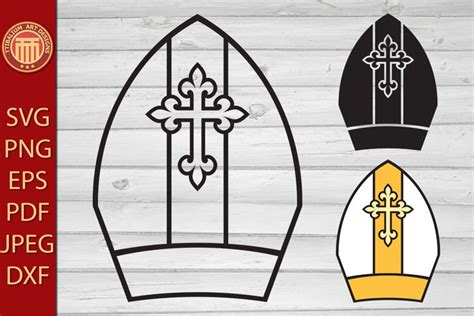 Bishop Mitre Miter Eps  Dxf Svg Pdf Png Files