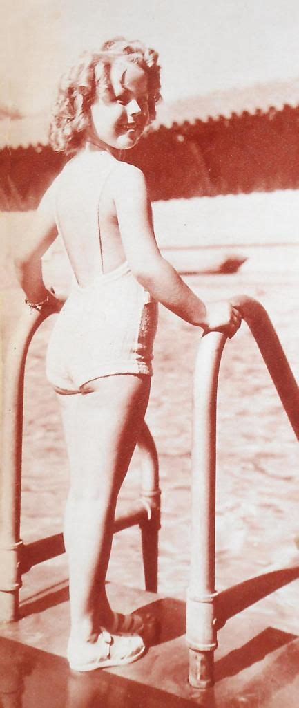 1936 Shirley Temple Ready To Take A Dip In The Pool While On Vacation