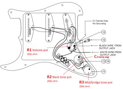 An electrical wiring layout is a basic visual representation of the physical connections and physical design of an electrical system or circuit. Fender Samarium Cobalt Noiseless Wiring Diagram - Wiring Diagram