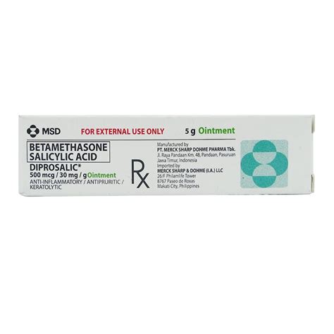 Buy Diprosalic Betamethasone Dipropionate Salicylic Acid 500mcg