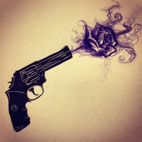 Thus, making a gun with roses and thorns seems like an apt representation of the destructive beauty that a gun possesses. Pin on Cool tattoo ideas