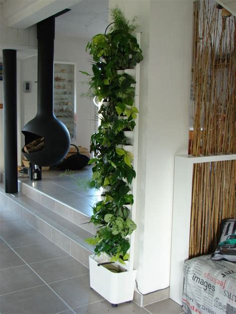 Mur végétal Flowall TOTEM blanc végétalisé | Mur vegetal ...