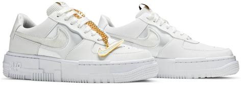 Nike air force 1 sneaker herren sportschuhe turnschuhe 315122 111 weiß low top. Wmns Air Force 1 Pixel 'White Gold Chain' - Nike - DC1160 ...