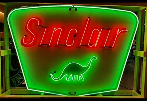 Sinclair Gasoline Neon Sign Old Neon Signs Vintage Neon Signs Old