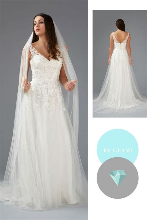 Ein feenhaftes hochzeitskleid mit einem tüllrock. Hochzeitskleid 336732 aus der BE GLAM Linie der Weise ...