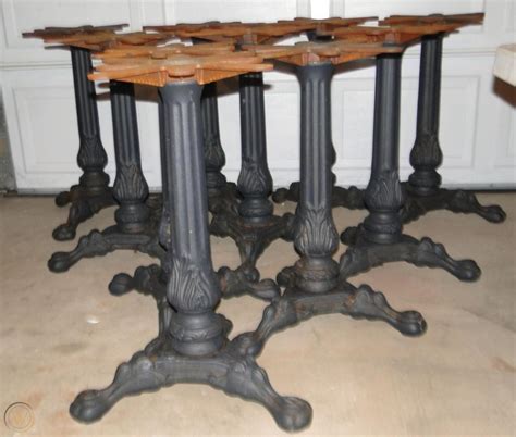 Cast Iron Table Bases Antique Restaurant Base Nice W Marble Or Granite
