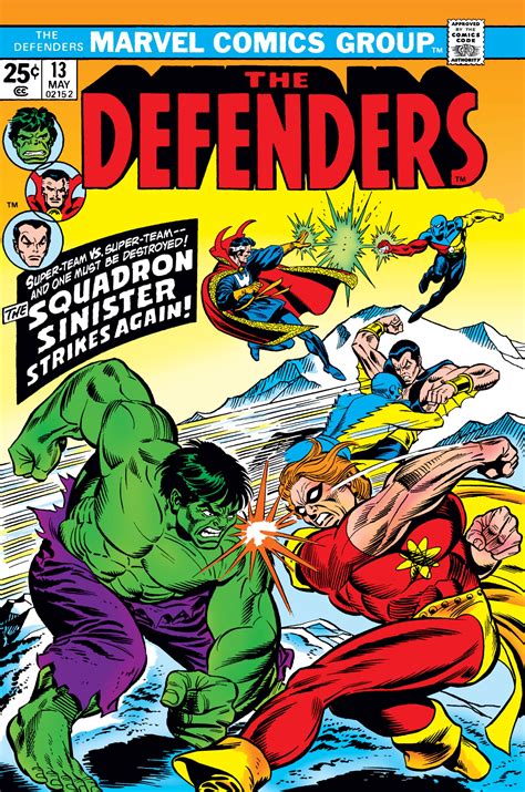Defenders 1972 13 Comic Issues Marvel