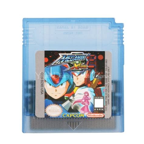 การ์ดคอนโซลวิดีโอเกม Nintendo Gbcการ์ด Mega Man Xtreme 2เวอร์ชันภาษา