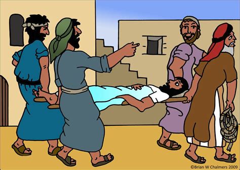 Sickpalsy3 1191×842 Pixels Jesus Heals Paralyzed Man Childrens