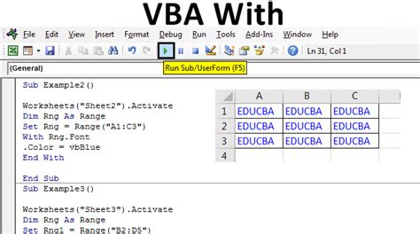 Vba With How To Use With Statement In Excel Vba