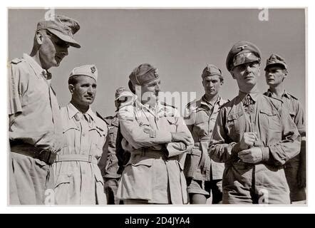 Ww Rommel Afrikacorps Officers Group General Johannes Erwin Eugen