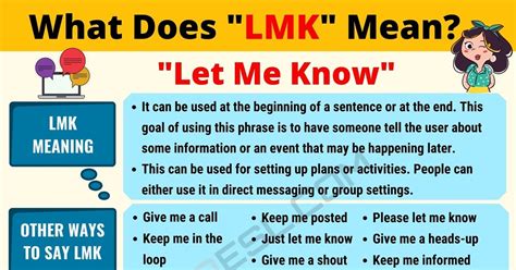 Kata i miss you ini akan sangat berarti. LMK Meaning: What Does LMK Mean? Useful Text Conversations ...