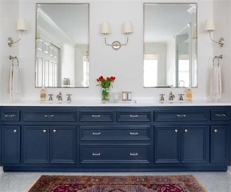 Discover the perfect bathroom vanity for any style blue vanity. Navy Blue Bath Vanity Cabinets and Drawers - Transitional ...