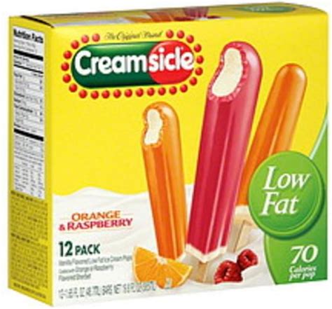 Creamsicle Orange Raspberry Sherbet Ice Cream Pop Ea Nutrition Information Innit